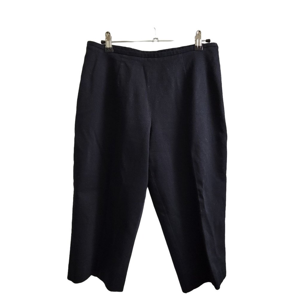 Petite Sophisticate Black Cropped High Rise Dress Pants Women's Petite 8P 1033
